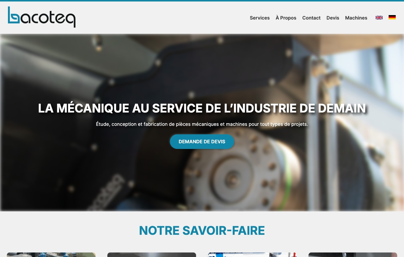 Site web de Lacoteq réalisé par WeConnect