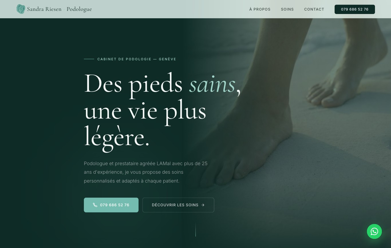 Site web de Sandra Riesen réalisé par WeConnect